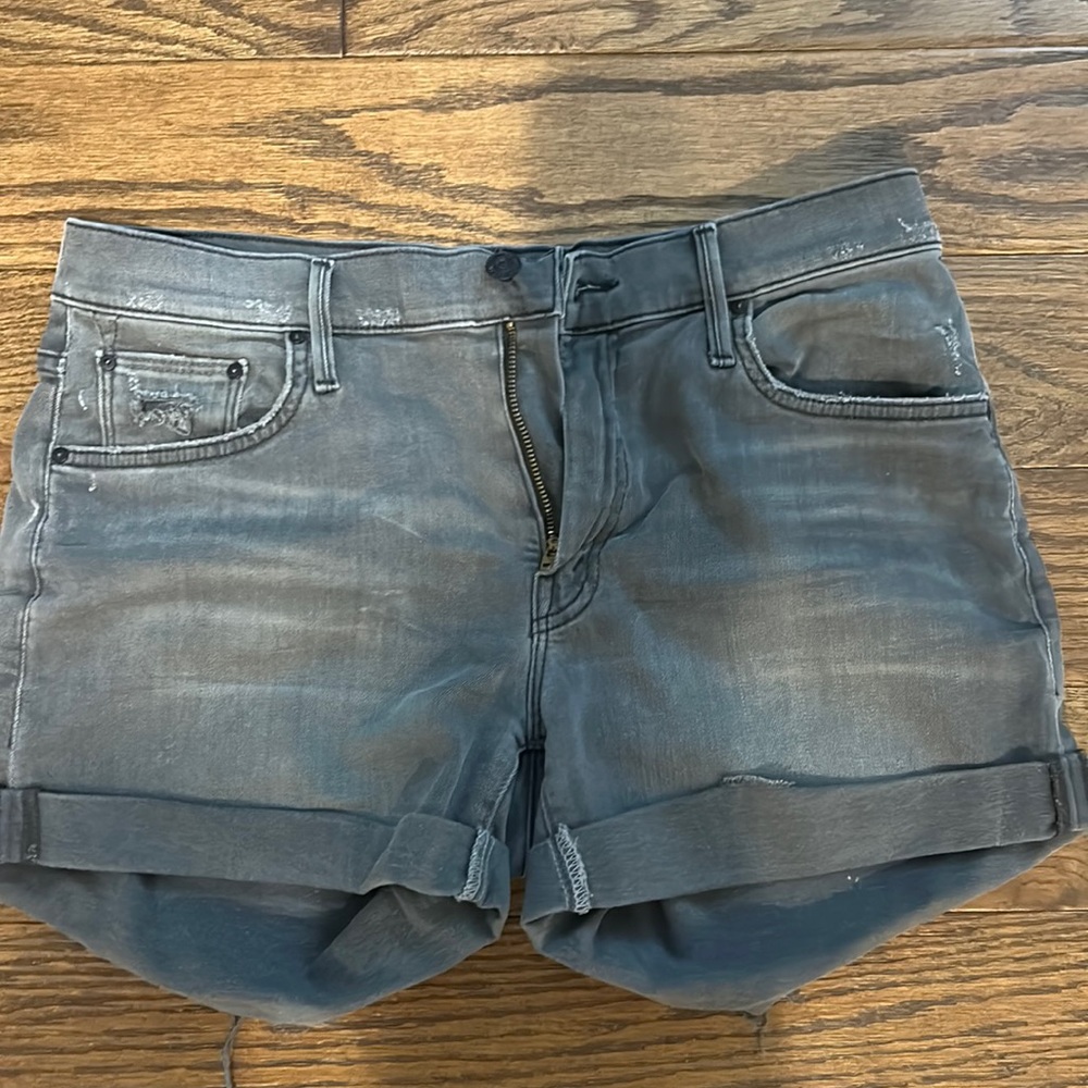Mother denim gray jean shorts